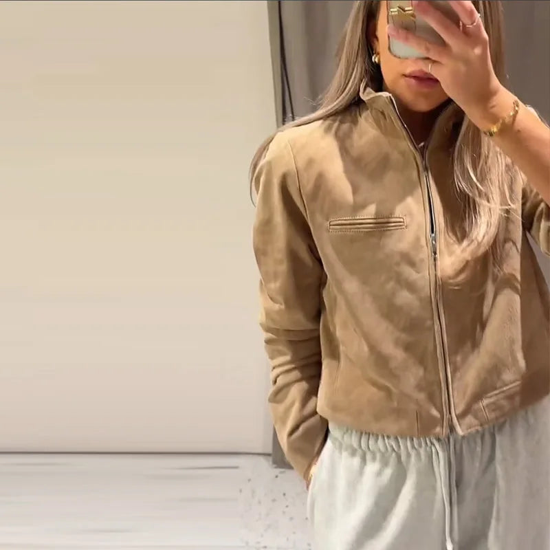 Women’s Short Suede Jacket