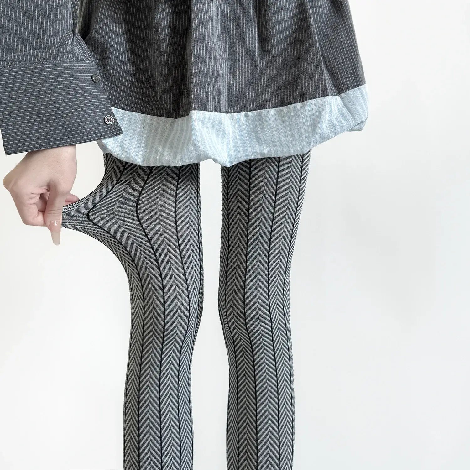 Spring Women’s Tights Striped Patchwork