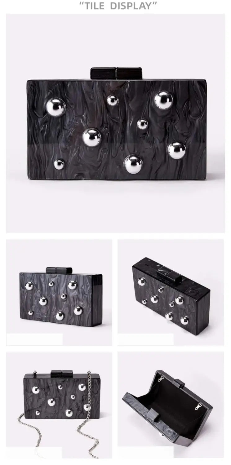 Women Acrylic Box Evening Clutch Bags