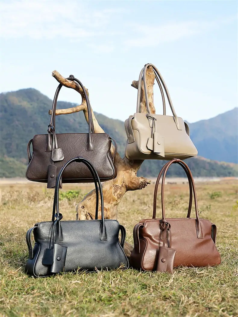 3 Layers Genuine Leather Large Underarm Shoulder Bags For Women