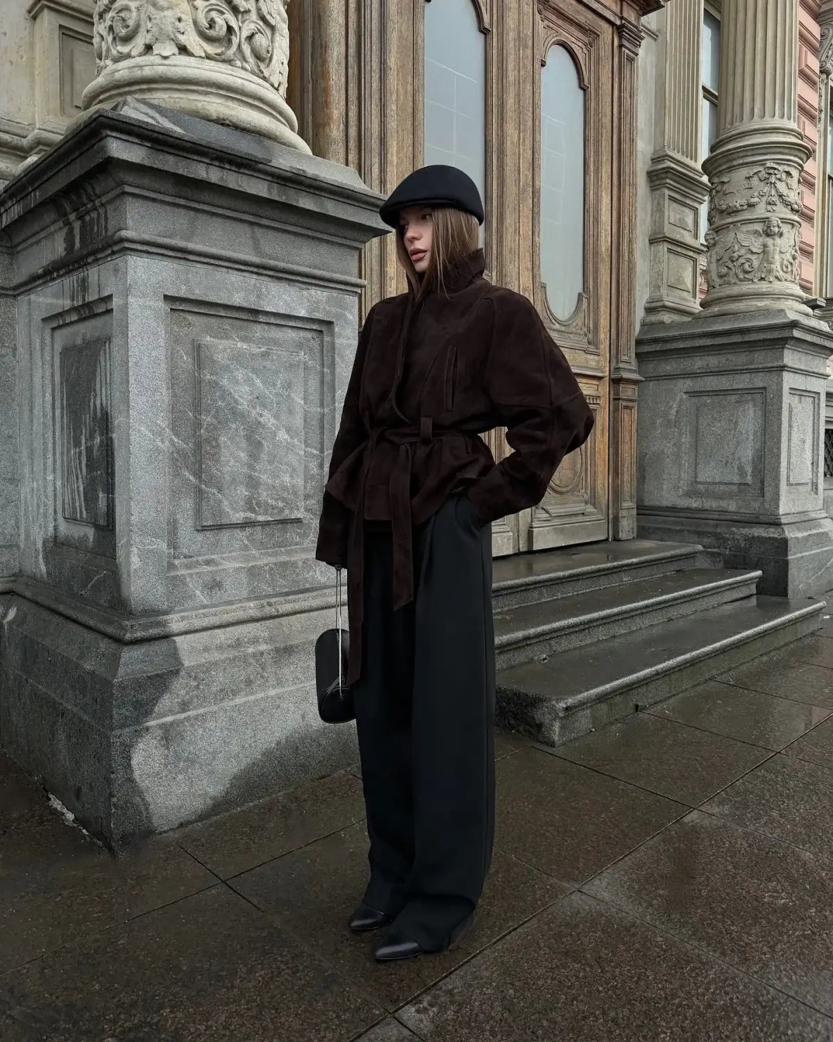 Brown Suede Leather Jackets Women