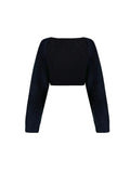 Shrug Raglan Sleeve Open Front Cardigan Elegant Solid Color Ribbed - Norellé