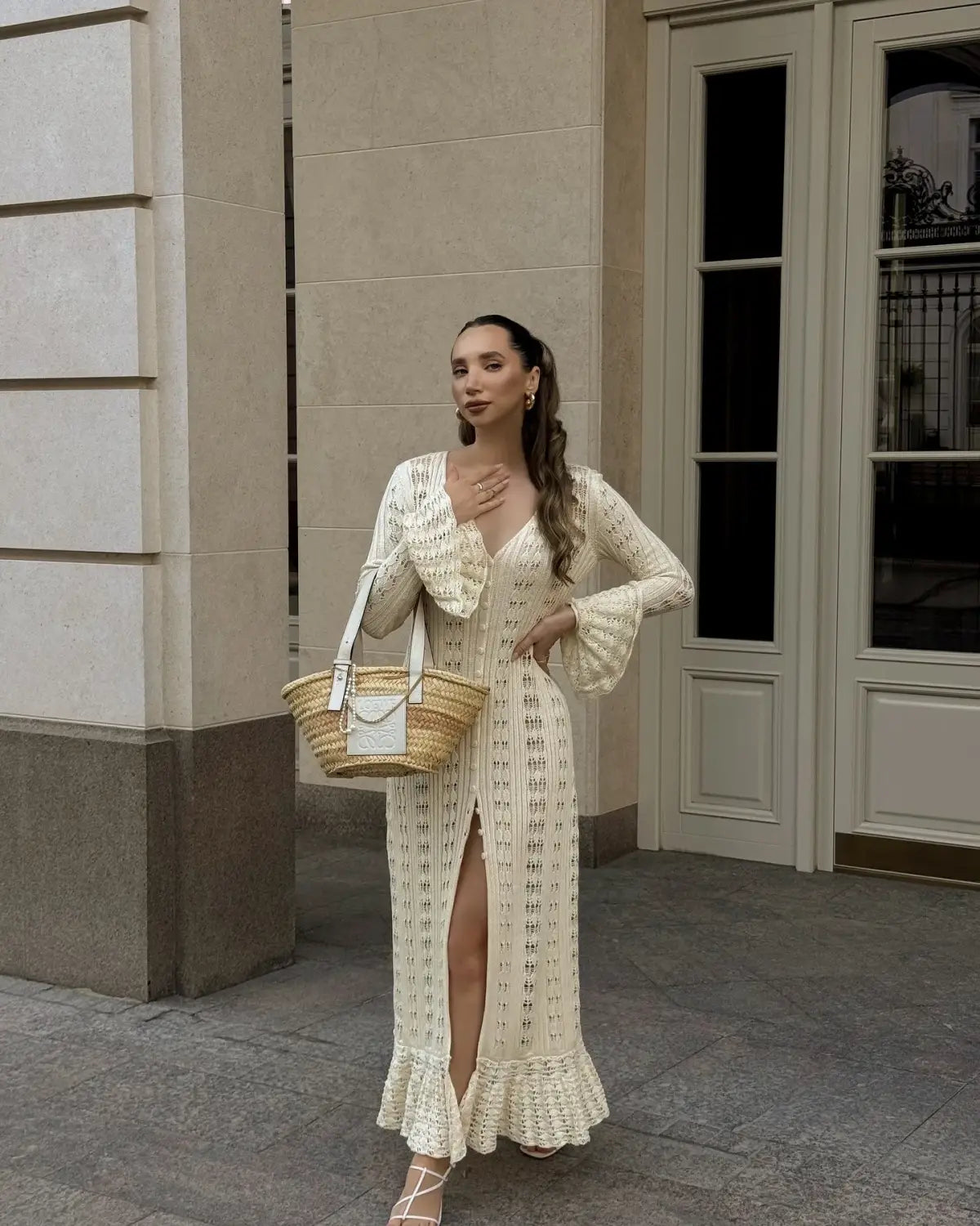 Fashion Hollow Knitted Dress For Women