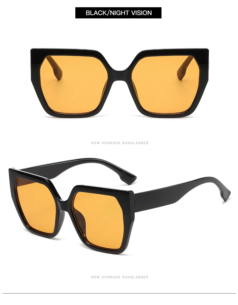 Protective Glasses 2pcs Large Frame Polygon Sunglasses