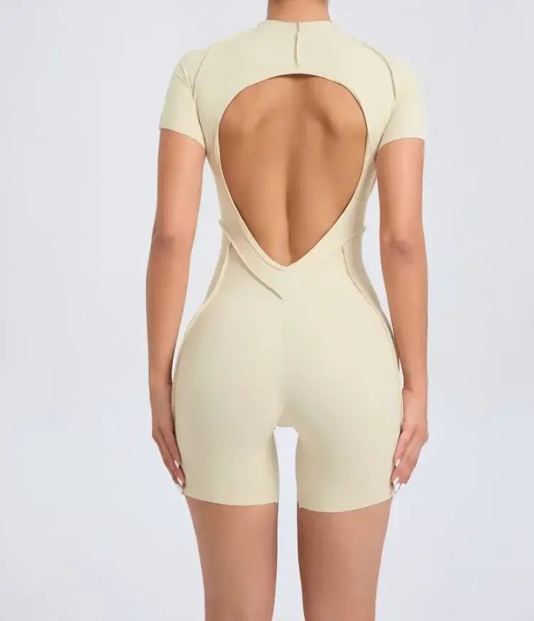 Seamless Yoga Jumpsuits Hip-lifting One-Piece Tight Hollow-out Beauty Back Workout Clothes for Women