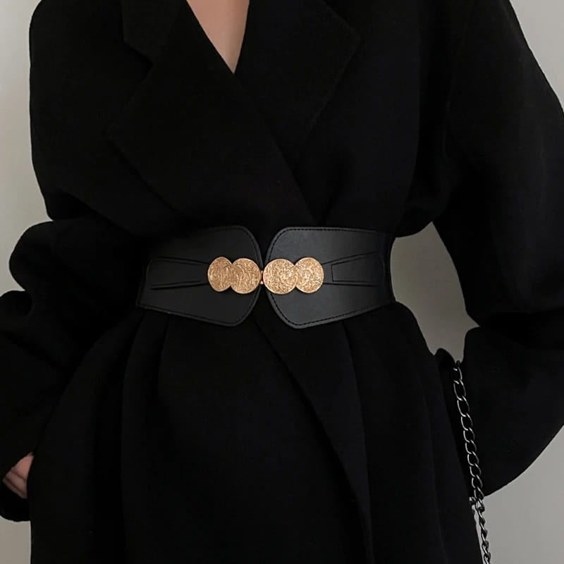 Elastic Wide Waist Closure Women Belt