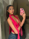 Scarf Tank Tops Women Backless Irregular Summer Trend - Norellé