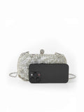 Diamond-studded Rhinestones Beaded Flower Pattern Bag