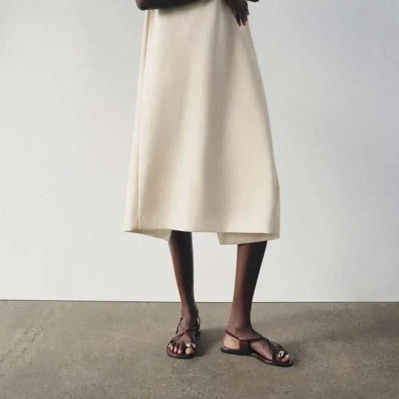 Summer Cross Strap Buckle Design Flat Sandals Women