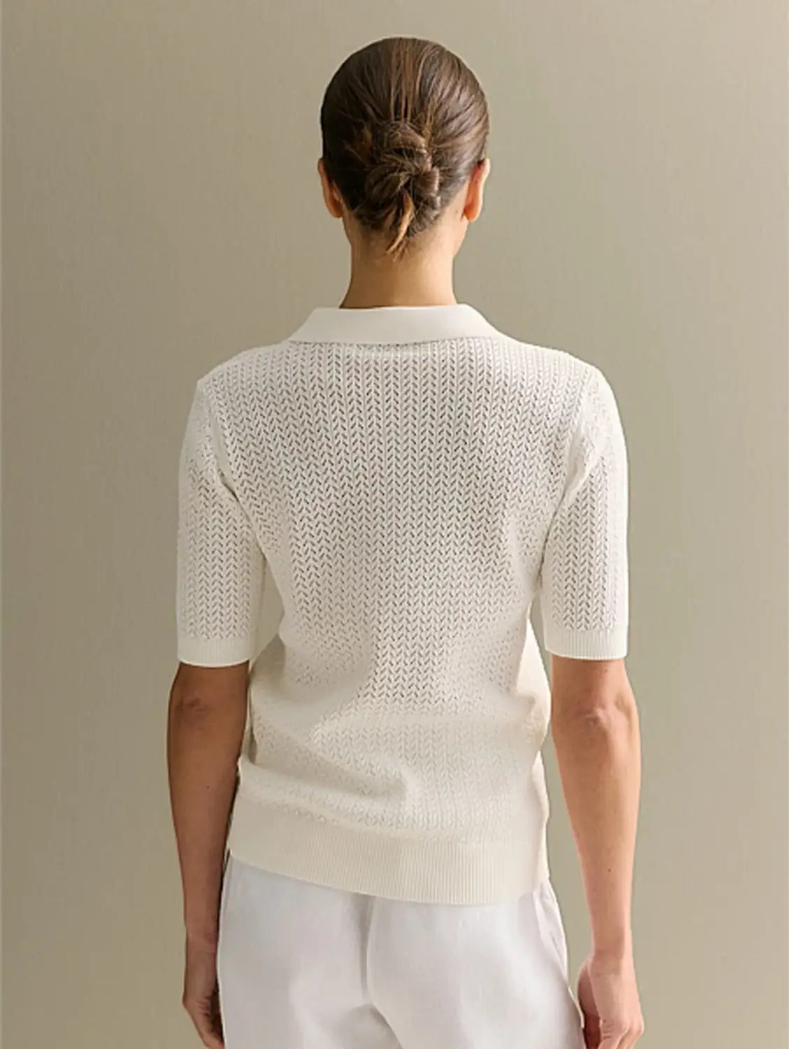 Short Sleeve Knitted T shirt Woman