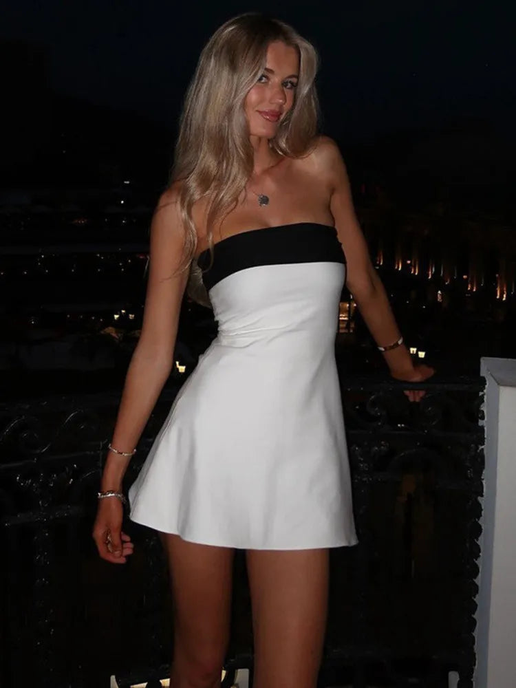 Off-shoulder Strapless Mini Dress For Women - Norellé