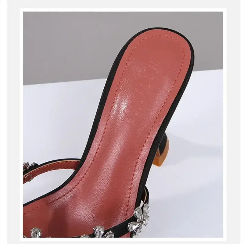 Shiny Crystal Flowers Decorative Women’s Sandals