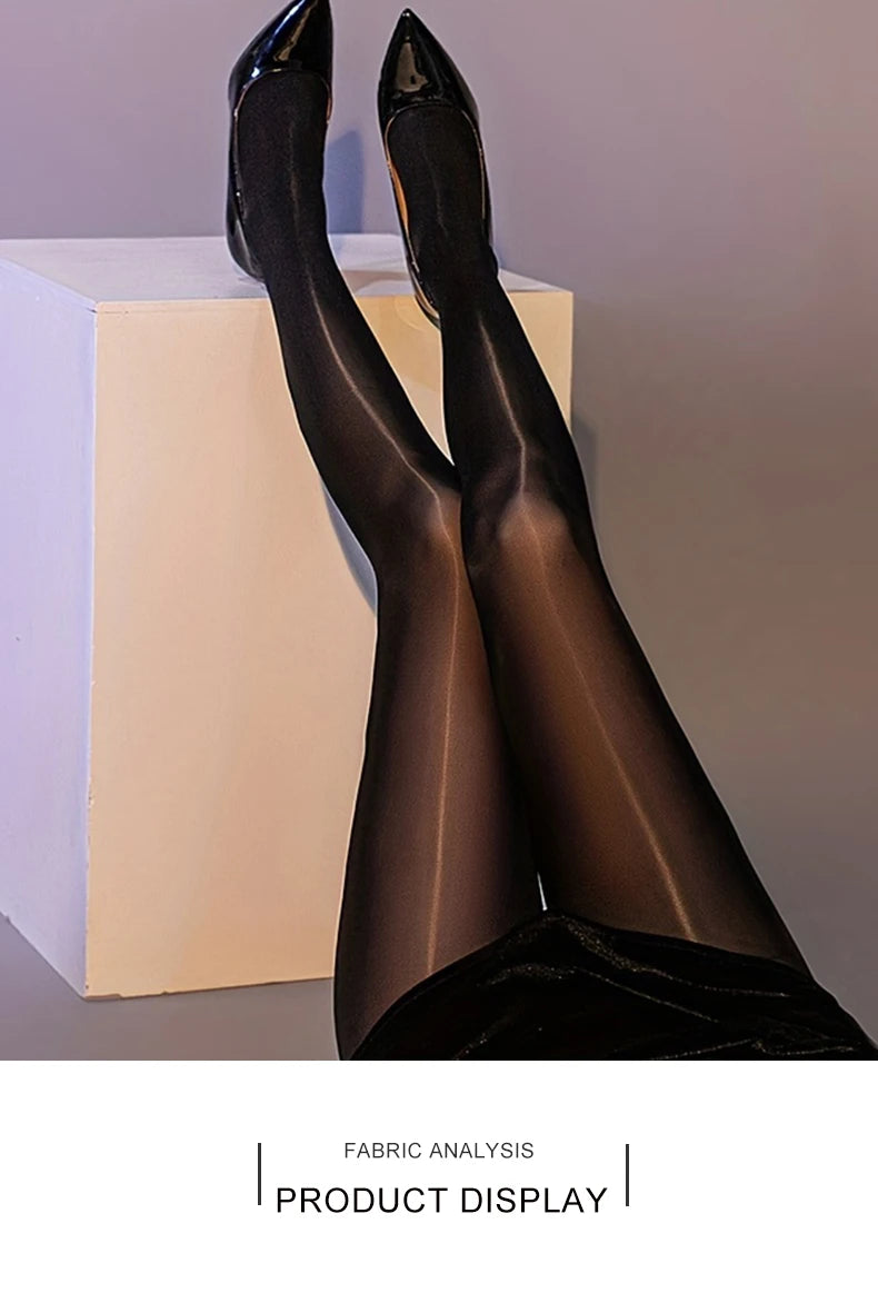Lady Satin Shiny Ultra-thin Long Socks Pantyhose