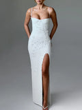 3D Flower Spaghetti Strap Maxi Dress Women - Norellé