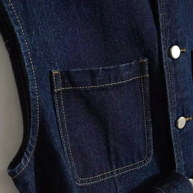 Sleeveless Large Pocket Vest Jacket