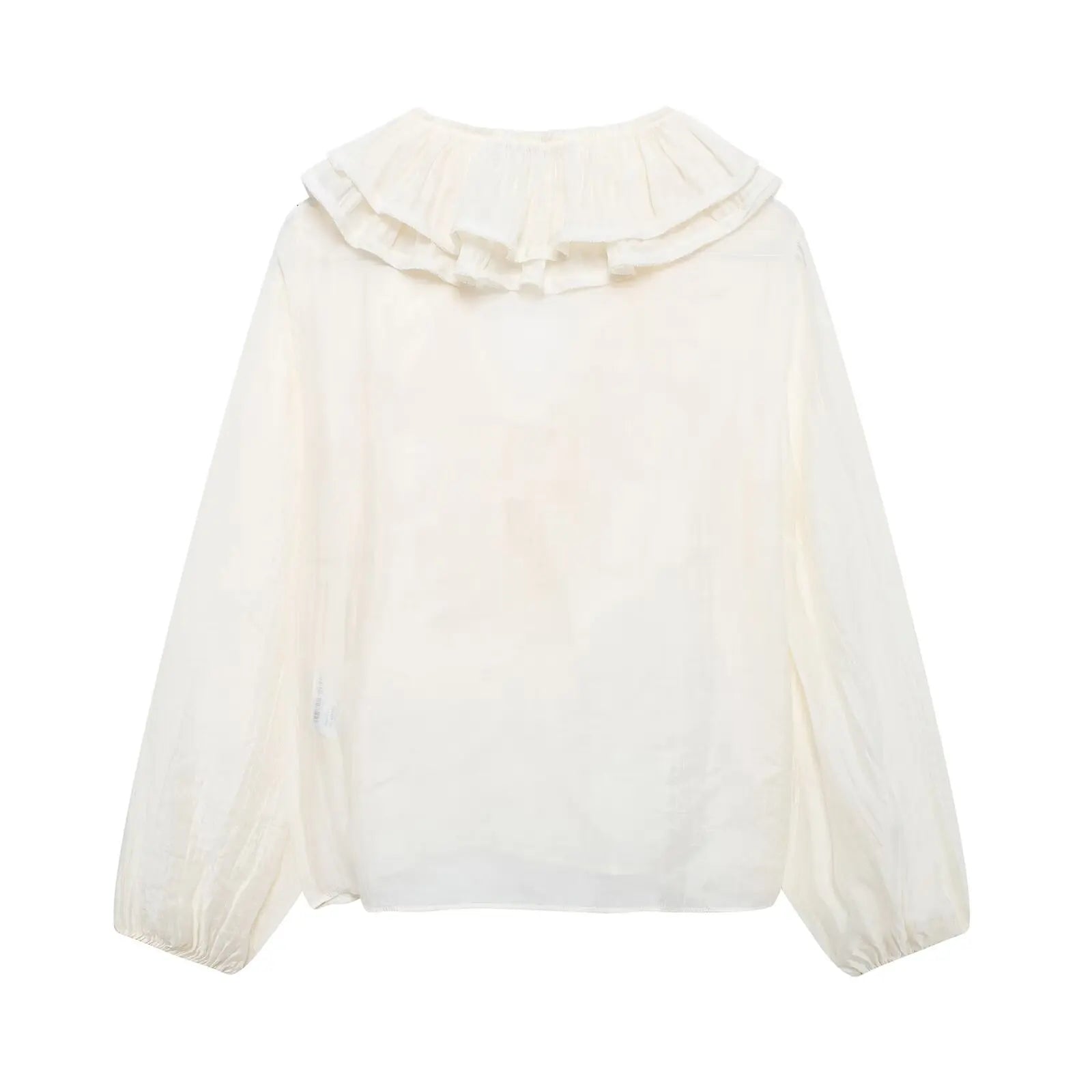 Elegant Women’s Tierred Ruffles Blouses V-Neck Long Sleeve Loose Shirt