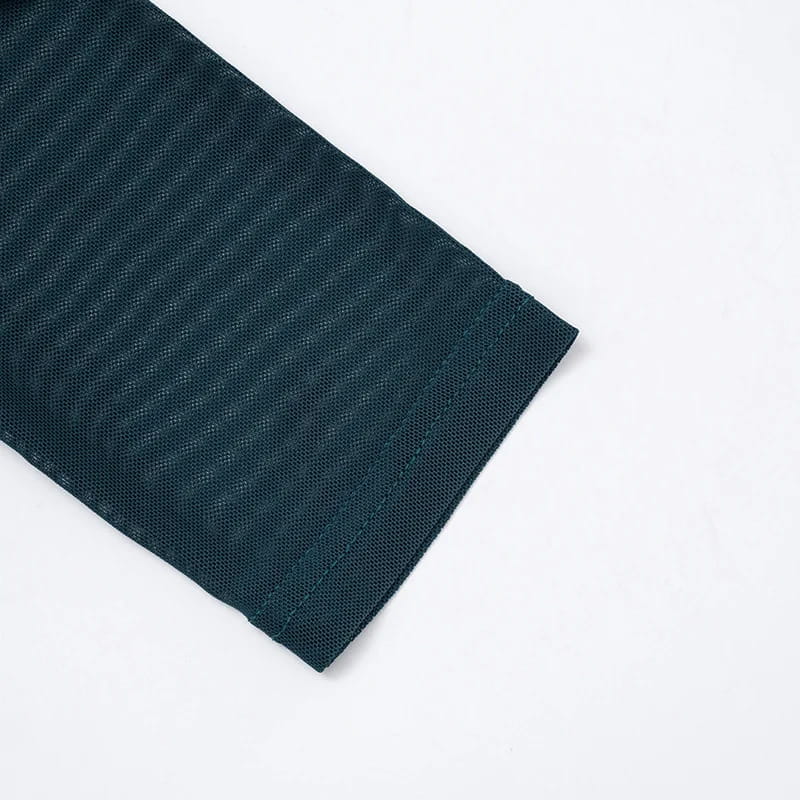 Mesh Patchwork Ruched Mini Dress Women