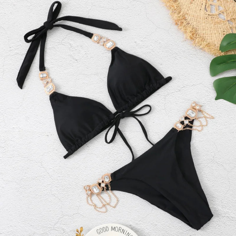 Women's Swimsuit With Rhinestones - Norellé