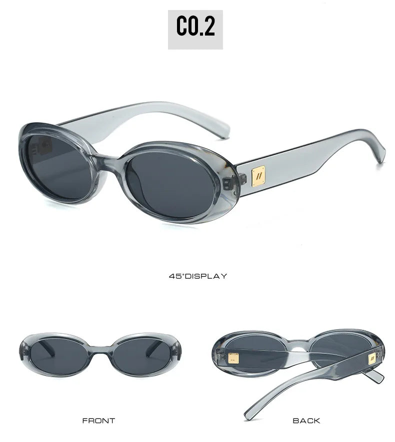 Classic Small Oval Sunglasses for Women