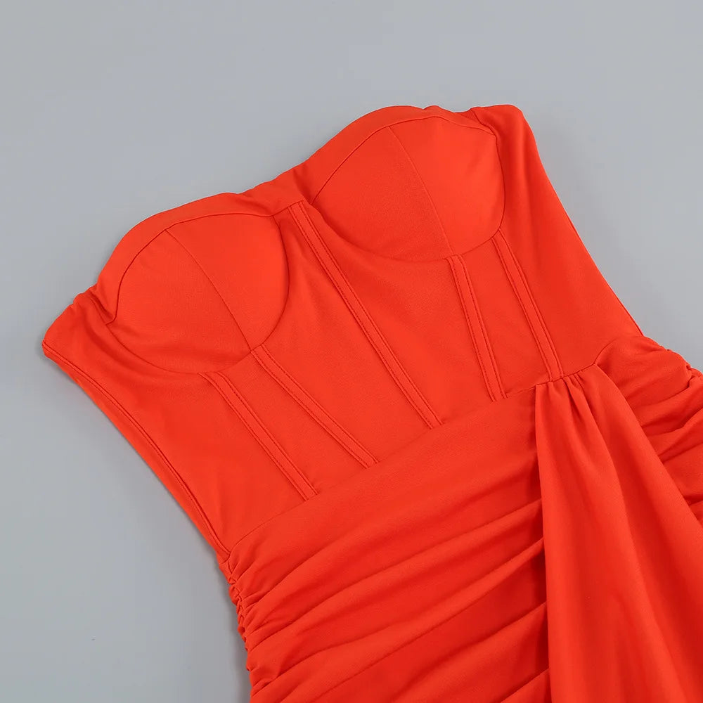 Luxury Evening Gown Strapless Banquet Dress