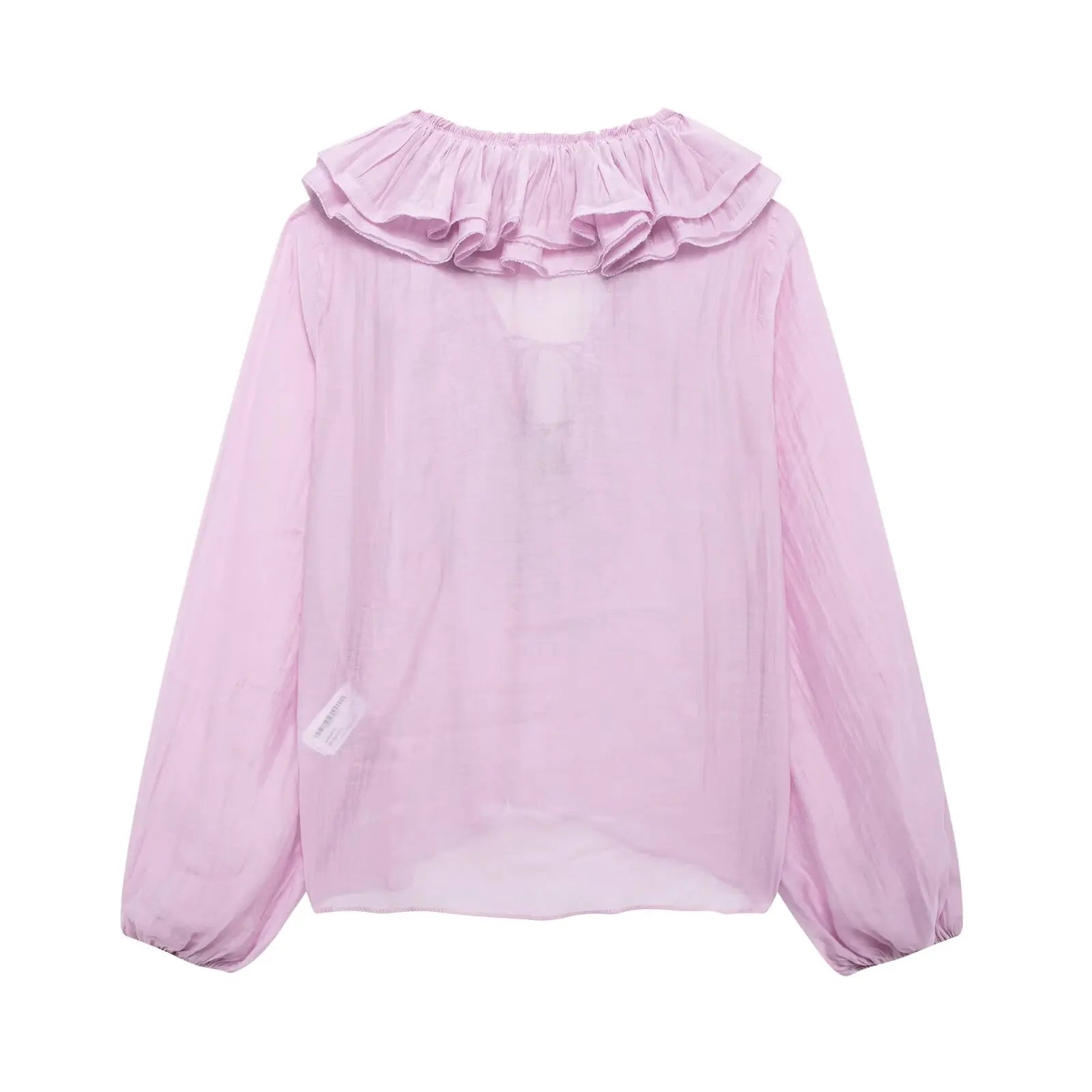 Elegant Women’s Tierred Ruffles Blouses V-Neck Long Sleeve Loose Shirt