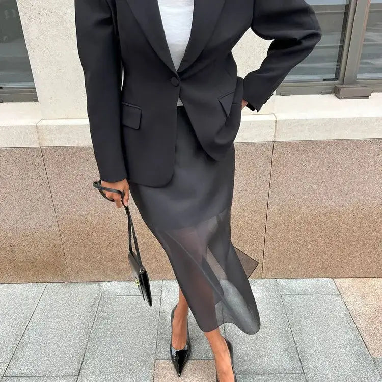 Black Mesh Skirt Women’s