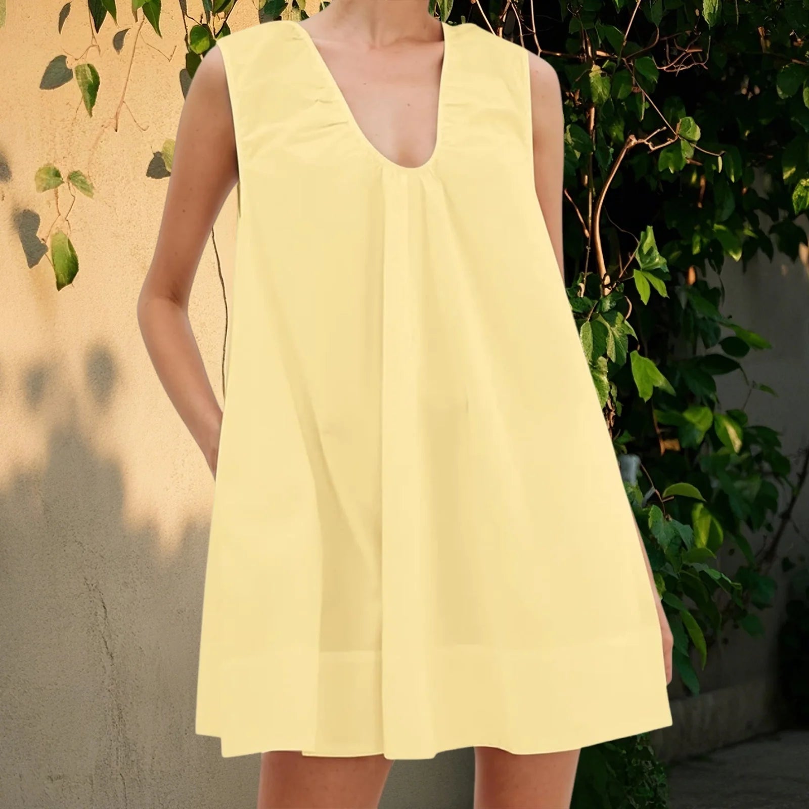 Womens V Neck Tank Dress