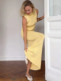 Elegant Knitted Top Skirts Sets Women - Norellé