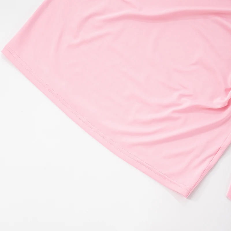 Slant Collar Single Shoulder Waisted Hollow Out Dress