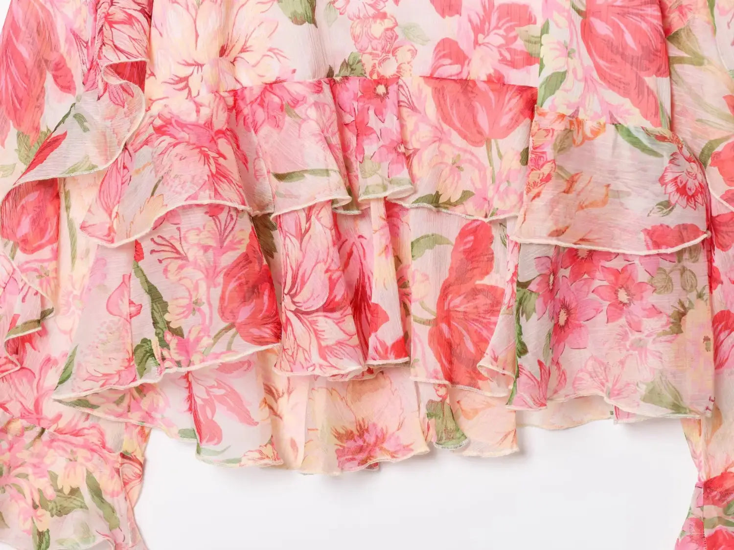 Women Blouse V-Neck Tiered Long Sleeve Loose Shirts Vintage Style