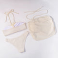 Flowers Three Pieces Bikini Set Swimsuit For Women - Norellé