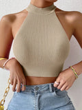 Knit Sleeveless Halter Tops for Women - Norellé