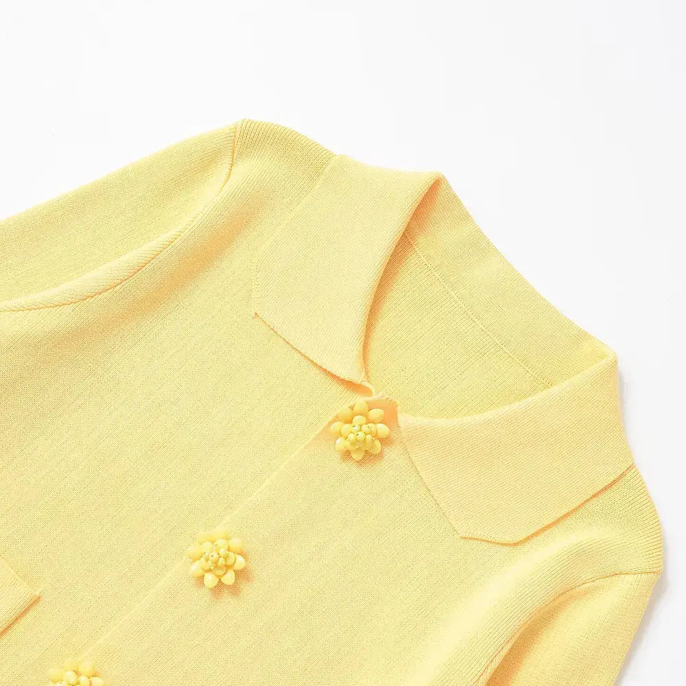 Women With Beaded Buttons Knit Cardigan