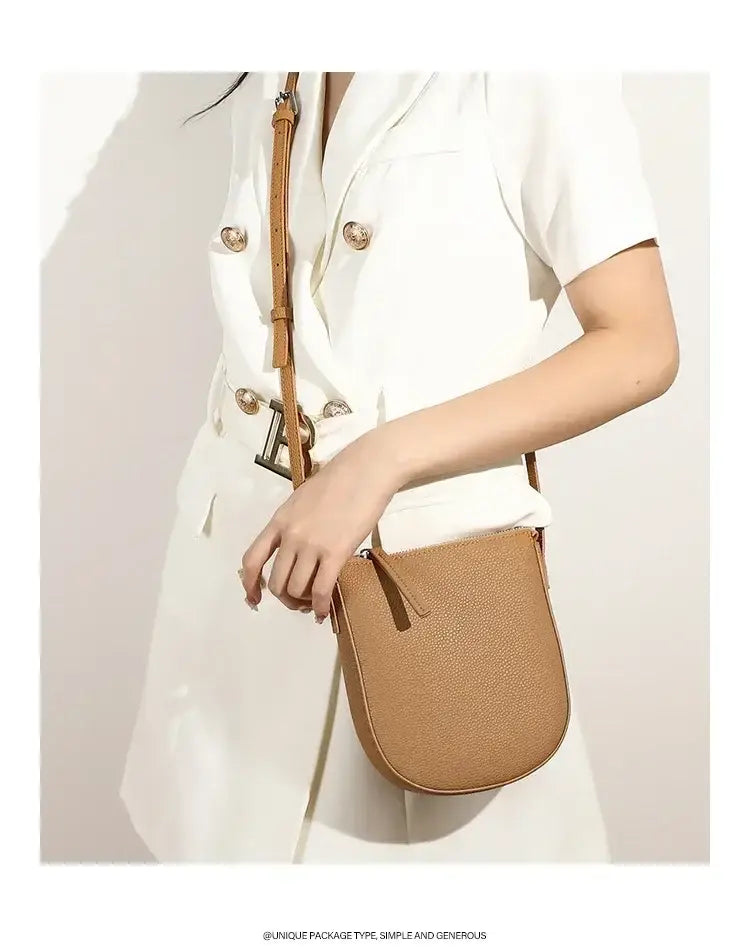 Genuine Leather Real Cowhide Women’s Versatile Fashion Phone Bag