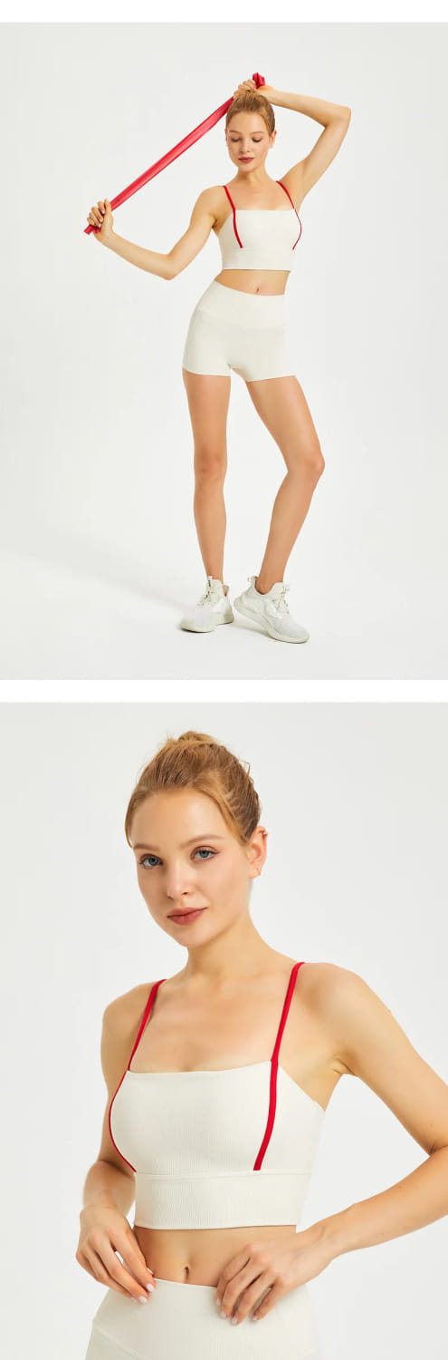 Women Thin Shoulder Straps With Shock-proof Chest Pad Tank Top