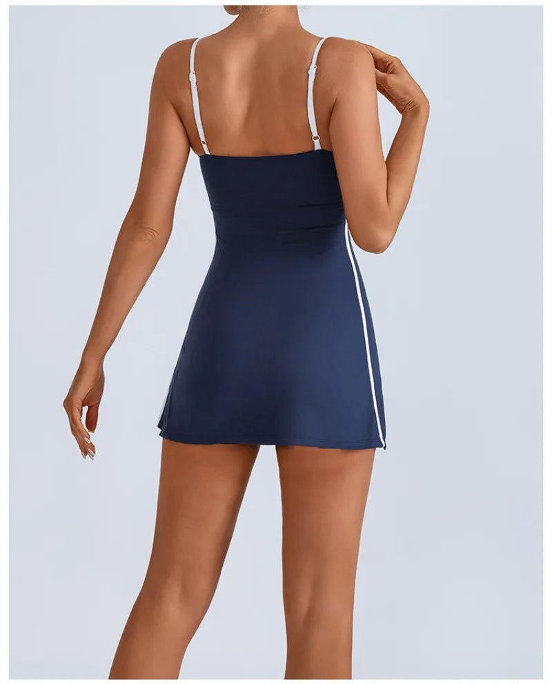 Tennis Skirt Sports Fitness High Elastic Breathable Dress for Women