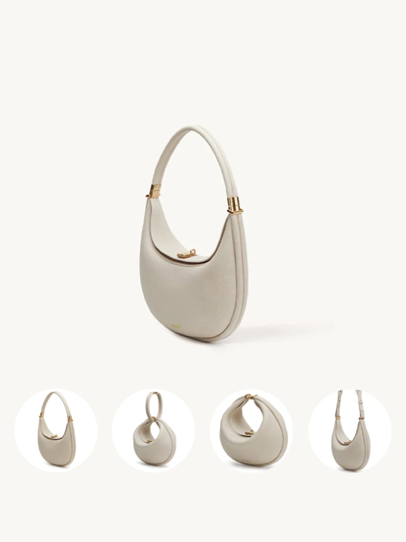 Fresh and Casual Versatile Pine Crescent Bag