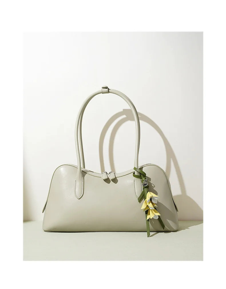 Cowhide Underarm Bag Genuine Leather