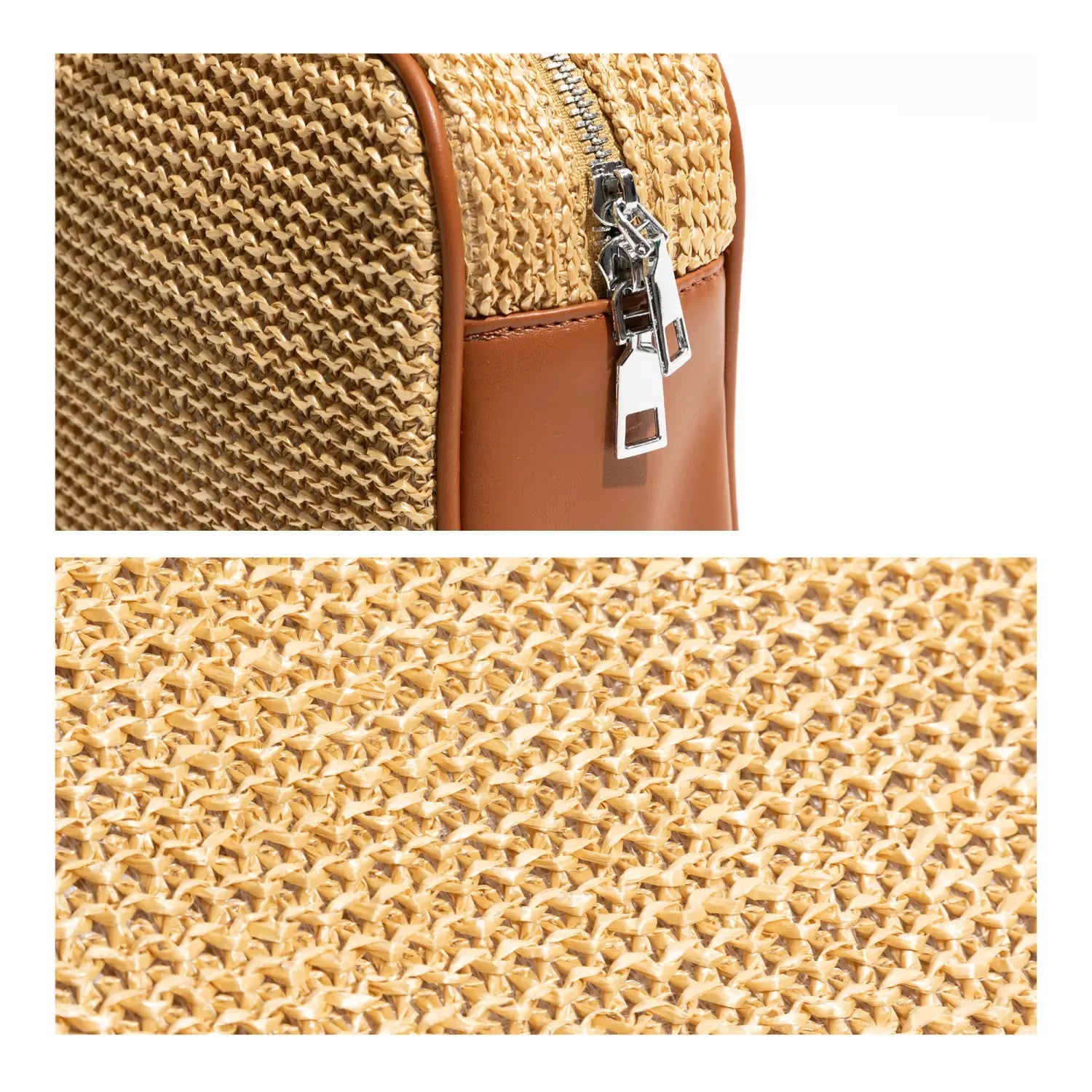 Versatile Straw Weave Boston Armpit Shoulder Purse