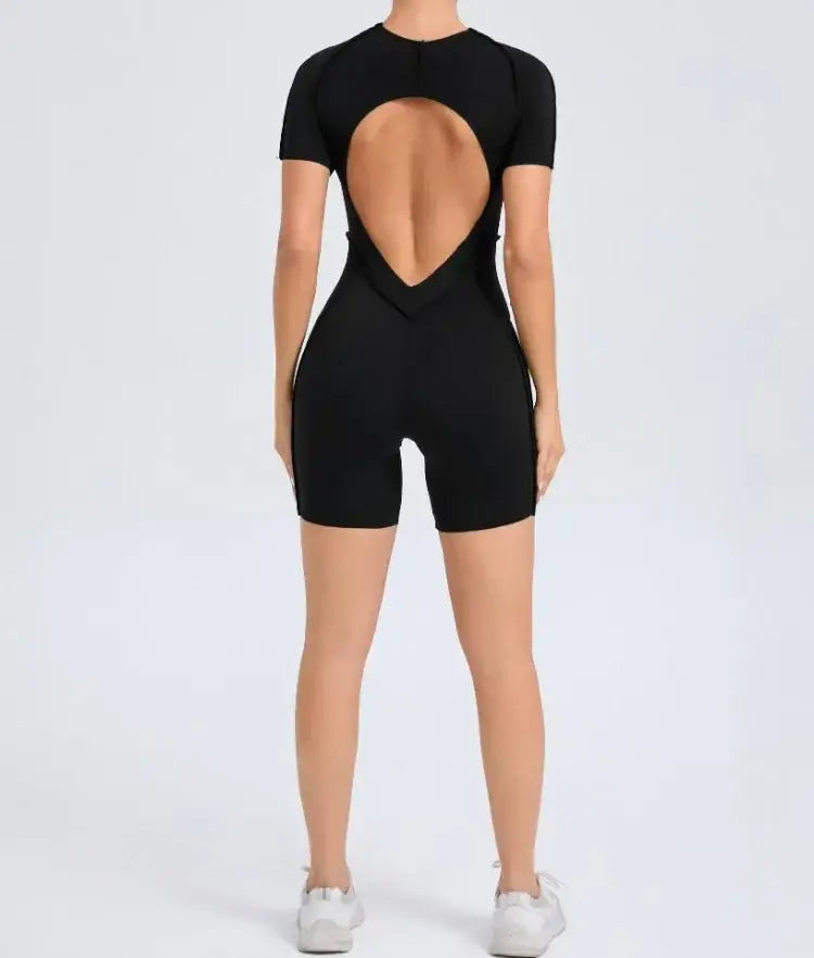 Seamless Yoga Jumpsuits Hip-lifting One-Piece Tight Hollow-out Beauty Back Workout Clothes for Women