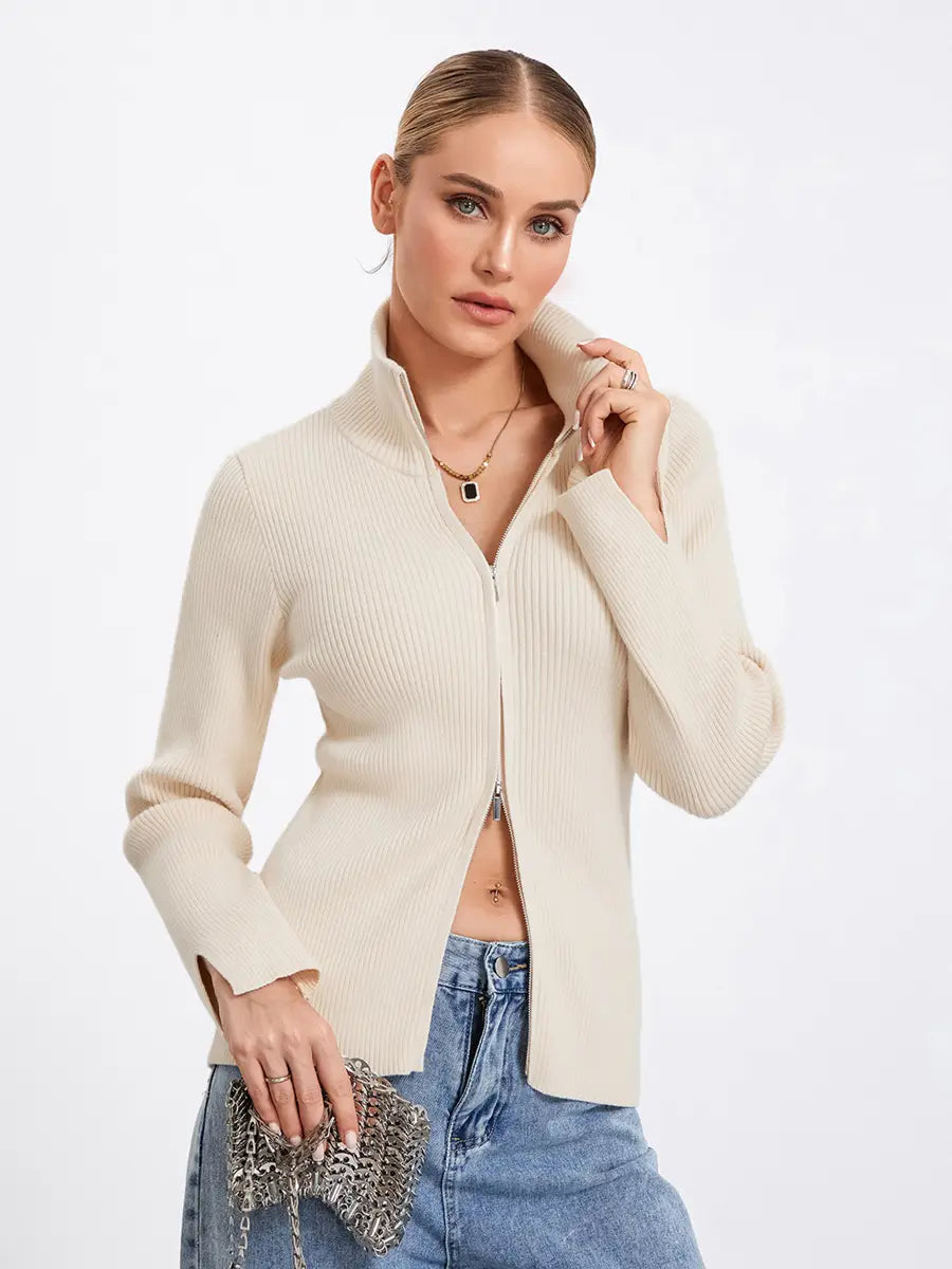 Women Zip Up Sweater