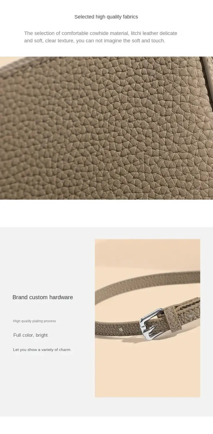 Genuine Leather Real Cowhide Women’s Versatile Fashion Phone Bag