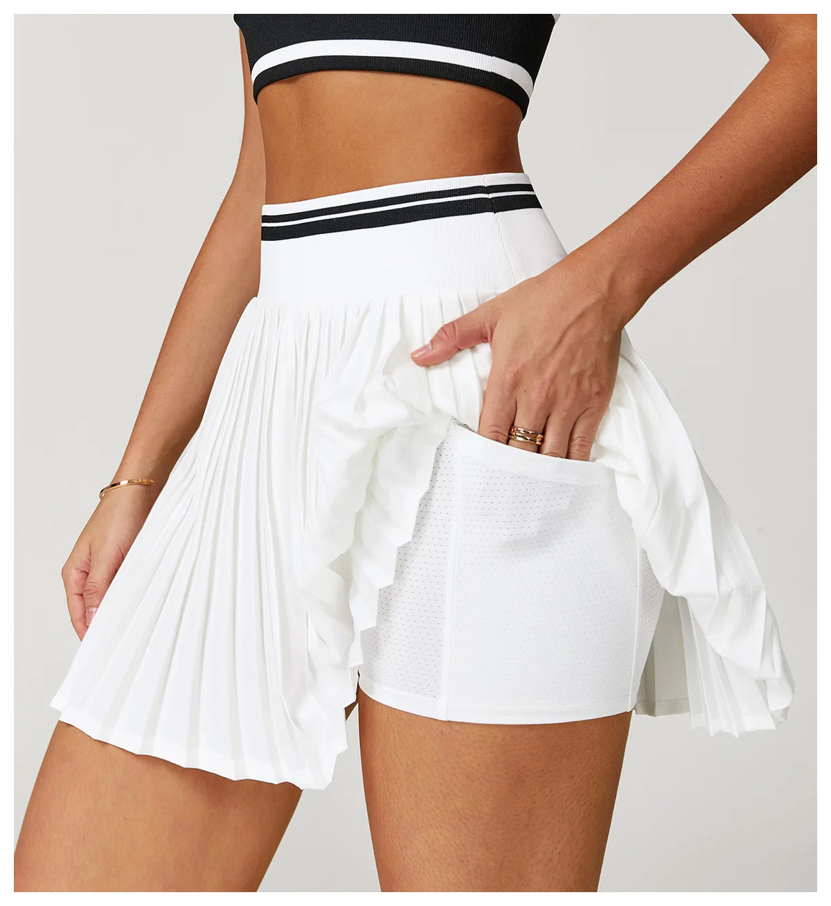 Women Sports Mini Pleated Skirt