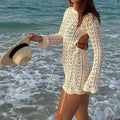 Vintage Crochet Flower Hollow Out Dress - Norellé