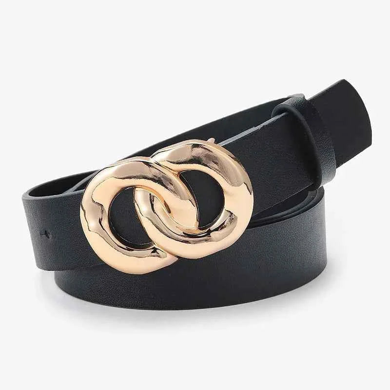 White Black Brown Women's Trousers Belt High Quality