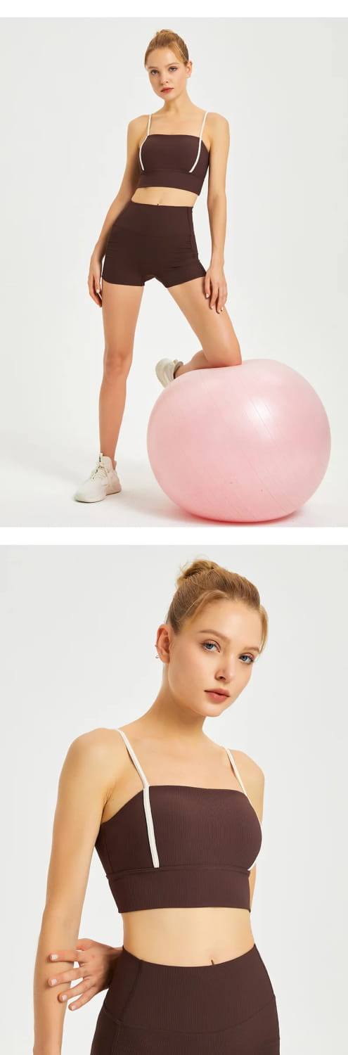 Women Thin Shoulder Straps With Shock-proof Chest Pad Tank Top