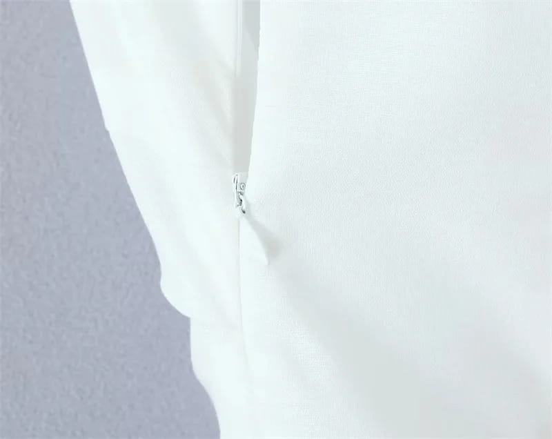 Women Button Up White Sleeveless Maxi Dress