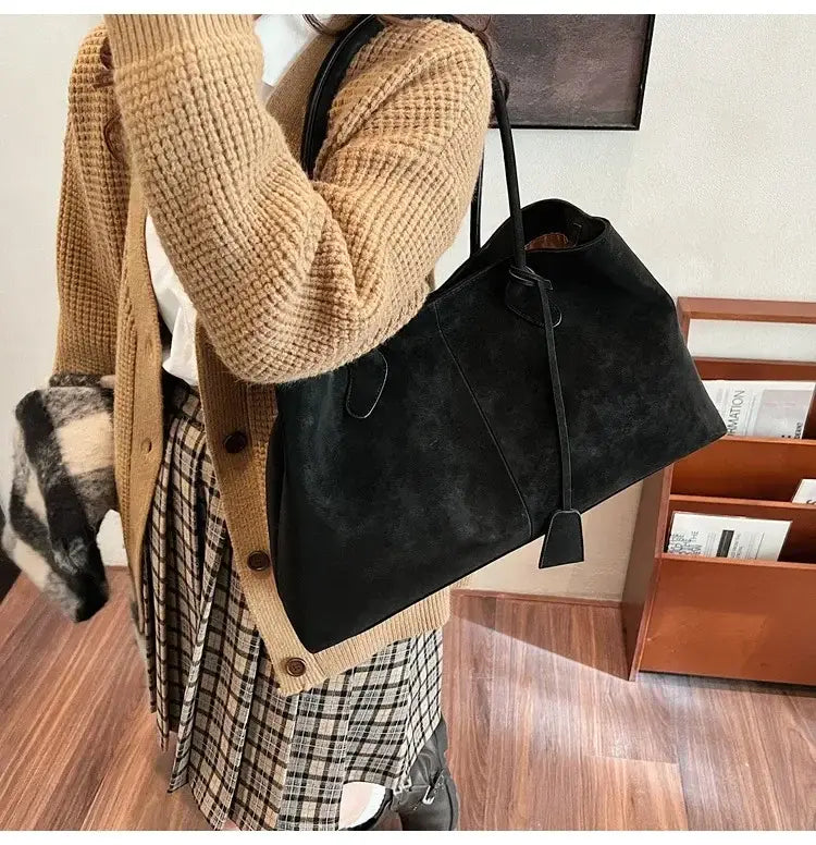 Faux Suede High Quality Handbag