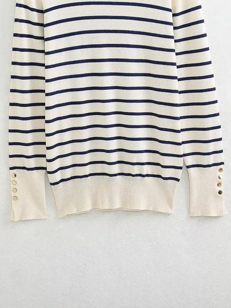 Women’s Cropped Basic Turtleneck Sweater Long Sleeves with Buttons