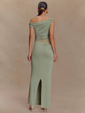 One Shoulder Slinky Maxi Dress Women - Norellé